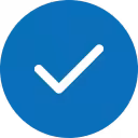 Blue check mark symbol